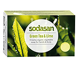Sodasan твердое мыло Зеленый Чай и Лайм 100 гр