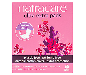 Natracare Натракэ Органические прокладки с крылышками Ultra Extra Long 5 капель 8 шт