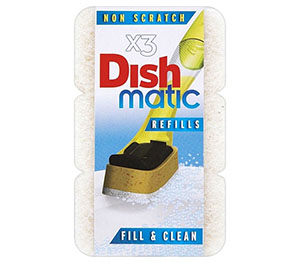 easyDo Dishmatic Дишматик Эко сменный блок для губки белый для деликатных поверхностей 3 шт