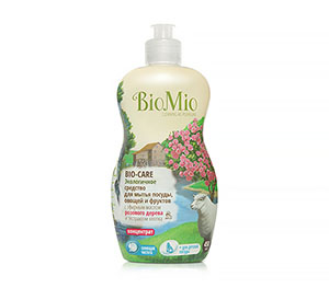 BioMio БиоМио Bio-Care Экологичное средство для мытья посуды, овощей и фруктов Розовое дерево 450 мл